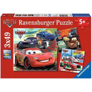 Ravensburger Disney Cars  월드와이드 레이싱 3 x 49피스 직소 퍼즐