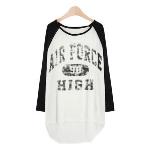 티셔츠 나그랑 긴팔 오버핏  빅사이즈 포스나그랑