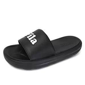 FILA 드리프터 튜브 맥스 쿠셔닝 남성 여성 공용 사무실 스포츠 슬리퍼 블랙 1SM01947-001