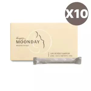 해피문데이 순면 이지 탐폰 날개 흡수 슈퍼 8p X 10팩