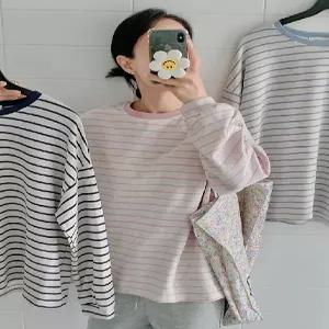 폴링럽 스트라이프 배색 맨투맨 (3color)