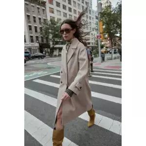 (MD PICK) ZARA 소프트 오버사이즈 코트 - 베이지 3046298450 98049