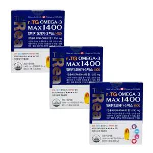 더리얼 알티지 오메가3 맥스1400 1400mg 60캡슐 3개 (60캡슐)