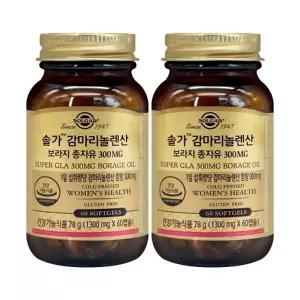 솔가 감마리놀렌산 보라지 종자유 300mg 1300mgX60캡슐X2개_23236159