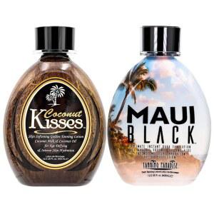 에드 하디 키스 골든 태닝 로션 13.5온스 셀러 파라다이스 MAUI 블랙 오일 나이 거스르는 타투 프로텍팅 포뮬러 하이드레이팅 다크