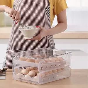 편리한 2단 이동 42구 보관함 자동 투명 계란