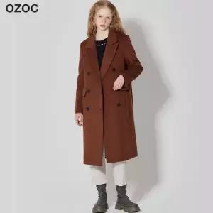 오조크 클래식 울 블렌드 더블 롱 코트