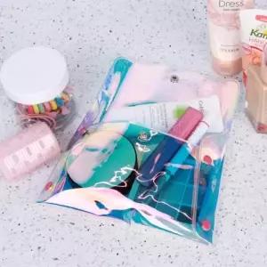 ( )똑딱이 홀로그램 PVC 파우치 대