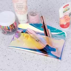 ( )똑딱이 홀로그램 PVC 파우치 중