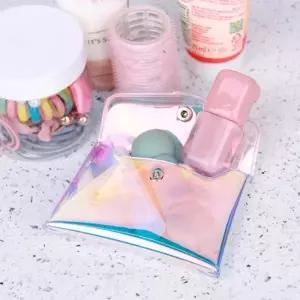 ( )똑딱이 홀로그램 PVC 파우치 소