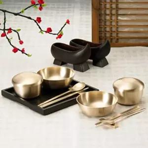 연엽원앙세트 수저와 받침 유기 연엽원앙주방세트
