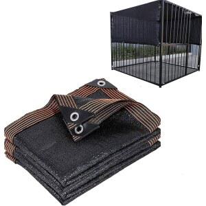 야외 개집 대형 애완동물 상자 닭장을 위한 95% 선블록 그늘막 방수포 패널 그물망, 5피트 x 6.5피트 야외 개집용 그롬멧 포함