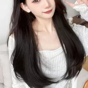 스트레이트 U자형 헤어피스 튼튼한 반가발 부분가발 통가발 똥머리가발 여자가발 앞머리 웨이브