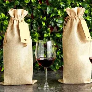 [골드스마일]황마 소재 와인 휴대용 포장 파우치