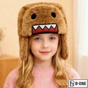 도모군 헤드 모자 플러시 장난감 영화 팬들을 위한 어린이 할로윈 선물 귀여운 인형 게임 팬 생일 크리스마