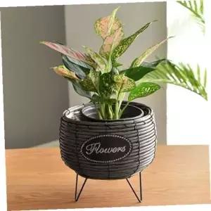 미니 화분 커버 스탠드 바구니 실내 인테리어 화분포장 그레이색상