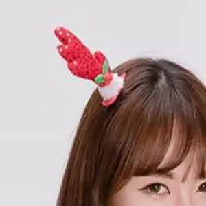 루돌프 날개 머리핀 크리스마스핀 이벤트소품 파티머리핀 헤어장식핀 크리스마스파티소품