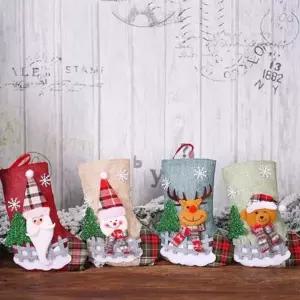 산타양말주머니 울타리 데코 인테리어장식 트리꾸미기 크리스마스 루돌프 트리