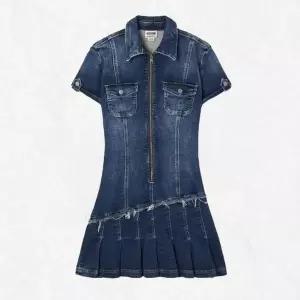 [게스] 진 여성 데님 집업 플리츠 원피스(YP3D6733) 2502850