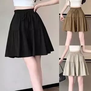 [하프클럽/]여름 밴딩 캉캉 스커트 A라인 미니 치마바지 플레어