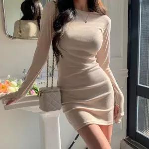 [하프클럽/]여자 무지컬러 쁘띠 넥워머 슬림핏 원피스