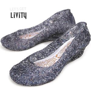 LIVITY 5cm 웨지굽 펄장식 젤리슈즈 오픈단화 아쿠아슈즈 샌들 슬리퍼 L008 70종 스니커즈 구두 로퍼화