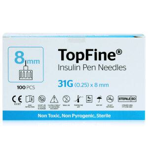 탑파인 인슐린 주사침 일회용 주사바늘 펜니들 주사기 31G 8mm 1박스[100개입]