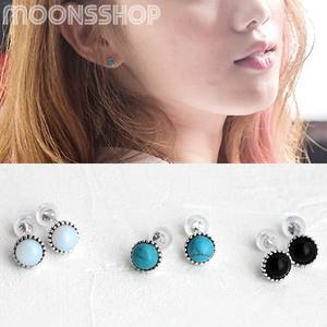 925 실버 원석귀걸이 순은귀걸이 오팔 터키석 오닉스