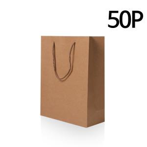 리드홈 튼튼한 크라프트 무지 쇼핑백 小 (50장) 선물포장 종이백 종이가방