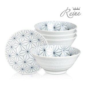 [헨느] 아사노하 도자기 대접 5P세트 / 일본 국그릇