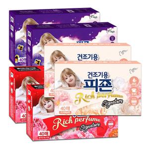 [피죤]건조기용 라피에스타x2개 + 미스틱레인x2개 + 플라워 40매x2개