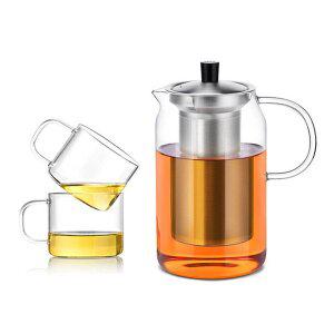 [기타]사마글라스 내열유리 티포트세트 S046+찻잔2P