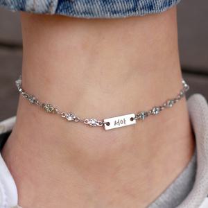 써지컬스틸 목걸이 팔찌 발찌 레이저각인 이니셜 커플 우정