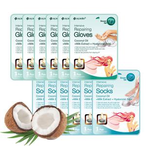 에피엘르 코코넛 손발팩 핸드팩 6개+발보습팩 6개