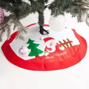 크리스마스 트리 하단 다리 스커트 커버 덮개 레드 60cm (120cm 용) 장식 소품 용품 데코 꾸미기
