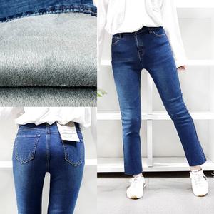 [103st] 일자핏 융기모 밴딩 하이웨스트 겨울 청바지 (빅사이즈 S-3XL)