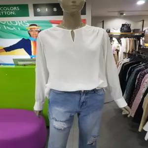 시슬리/애플아울렛/ A라인 어깨셔링 블라우스 SAWSA3811