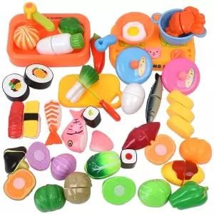 R 오즈토이 뉴 김밥롤 자르기 주방놀이 세트 음식 과일 야채 모형 싹뚝 썰기 소꿉 소품