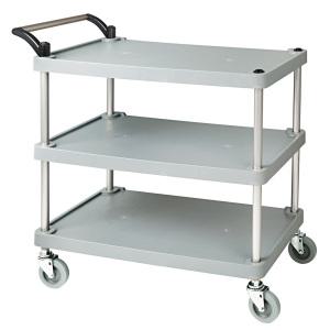 구형 플라스틱 서빙카트 3단 대 업소용 식당 운반 카트 웨건