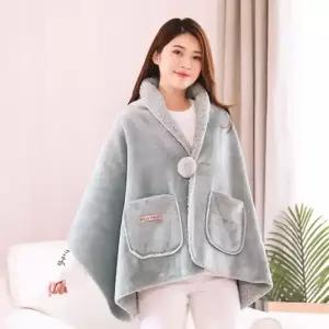무릎 담요 극세사 밍크 캠핑 입는 블랭킷 양털 겨울 망토 쇼파