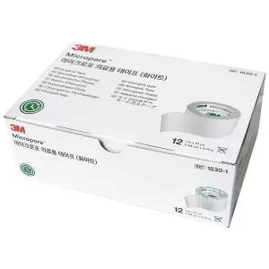 3M 마이크로포 의료용 테이프(화이트) 12롤 1530-1/종이반창고/백색/의료용테이프