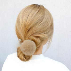 로라하 성인 여성 아동 코기 털방울 왕방울 머리방울 인조퍼 페이크퍼 헤어 머리끈