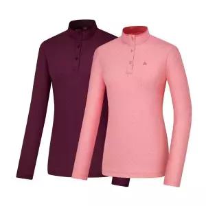 [콜핑] 시가르 여 KRT0461W 도트무늬 약기모 여자 겨울 등산 긴팔 반목 티셔츠