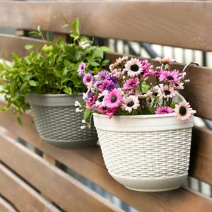 라탄무늬 벽걸이화분(HP-R05) 벽면녹화 행잉화분