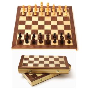 원목 자석체스 체스판 접이식 휴대용 바둑판 세트 보드게임