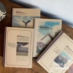 반딧불 명문대 연습장 / 노트 무선 무지 줄없는 두꺼운 연습장 스프링 공책 크라프트