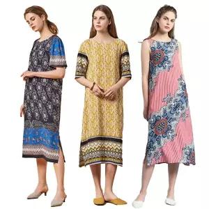 [라페어](초특가) 데일리 인견 원피스 3종 패키지