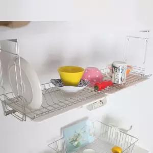 씽크선반 800 슬라이드 부착형 주방 식기건조대 정리선반 물받이