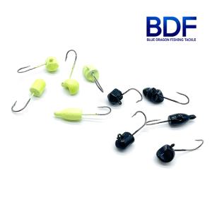 청룡조구 블랙 축광 지그헤드 5가지 헤드모양 1g 1.5g 2g 볼락 아징 전갱이