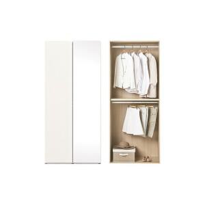 한샘 아트월 거울옷장 100cm(높이216cm) 2단 행거형
